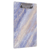 De Abstracte Blauwe en Beige Slagen van de Verf va Klembord (Rechts)