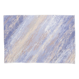 De Abstracte Blauwe en Beige Slagen van de Verf va Kussensloop
