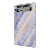 De Abstracte Blauwe en Beige Slagen van de Verf va Mini Klembord (Angled2)