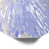 De Abstracte Blauwe en Beige Slagen van de Verf va Poster (Hoek)