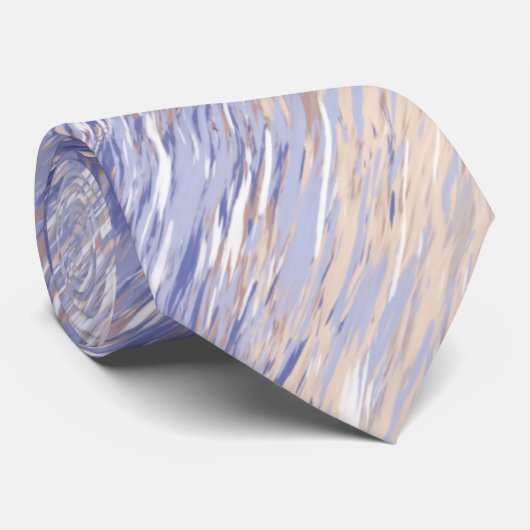 De Abstracte Blauwe en Beige Slagen van de Verf va Stropdas (Opgerold)