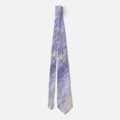De Abstracte Blauwe en Beige Slagen van de Verf va Stropdas (Achterkant)