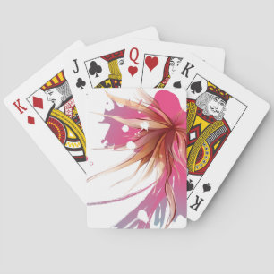 De abstracte Bloem van de Hibiscus Pokerkaarten