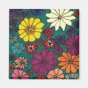De abstracte bloemenbloei van de pret in magneet