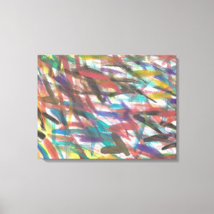 De abstracte Borstel merkt de Kleurrijke Druk van Canvas Afdruk