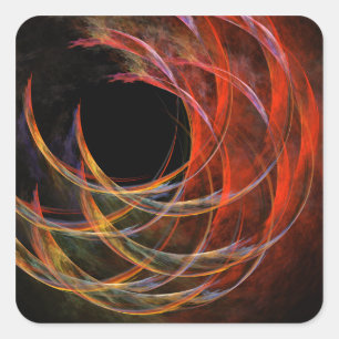De Abstracte cirkelvormig tikker breken Vierkante Sticker