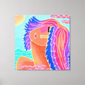 De Abstracte digitale verf op zonneschijn Canvas Afdruk (Voorkant)