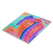 De Abstracte digitale verf op zonneschijn Tegeltje (Zijkant)