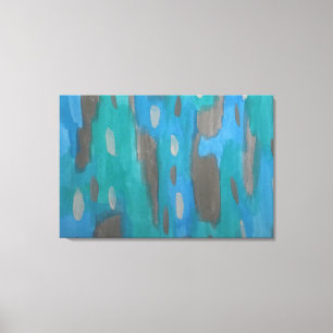 De abstracte Druk van de Kunst in Groen, en Grijs Canvas Afdruk