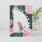 De Abstracte foto van de halve Arch sparen de Datu Save The Date (Staand voorkant)