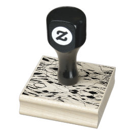 de abstracte golven 2 rubberen stempel