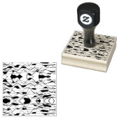 de abstracte golven rubberen stempel (Gestempeld)