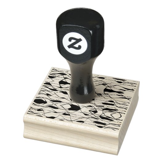de abstracte golven rubberen stempel (Stempel)