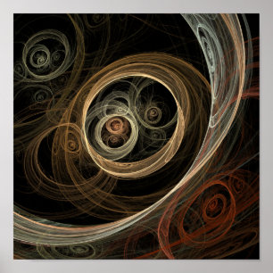 De Abstracte Hive Fractal Art Poster