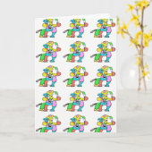 De abstracte Kaart van de Verjaardag van de Hond (Gele Bloem)