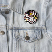 De abstracte Knoop van het Patroon Ronde Button 5,7 Cm (In situ)