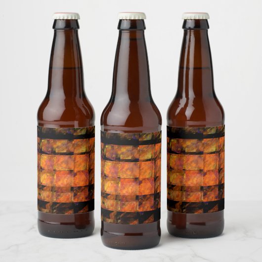 De Abstracte kunst aan de muur Bier Etiket (Flessen)