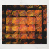 De Abstracte kunst aan de muur Bier Etiket (Enkel label)