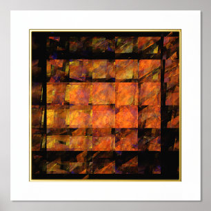 De Abstracte kunst aan de muur Folie Afdrukken