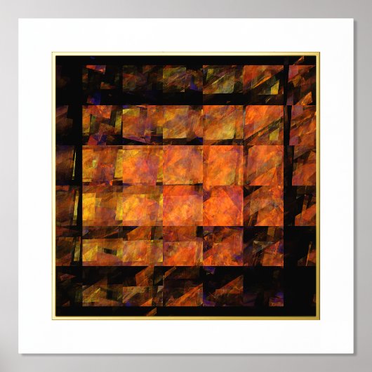 De Abstracte kunst aan de muur Folie Afdrukken (Voorkant)