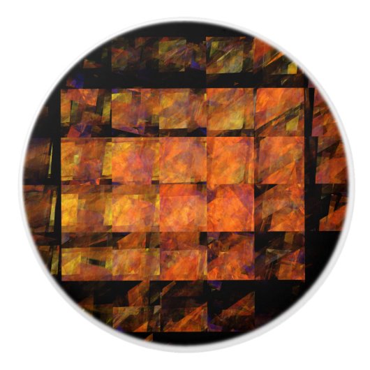 De Abstracte kunst aan de muur Keramische Knop (Voorkant)