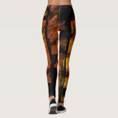 De Abstracte kunst aan de muur Leggings (Achterkant)