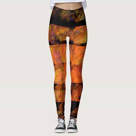 De Abstracte kunst aan de muur Leggings (Voorkant)