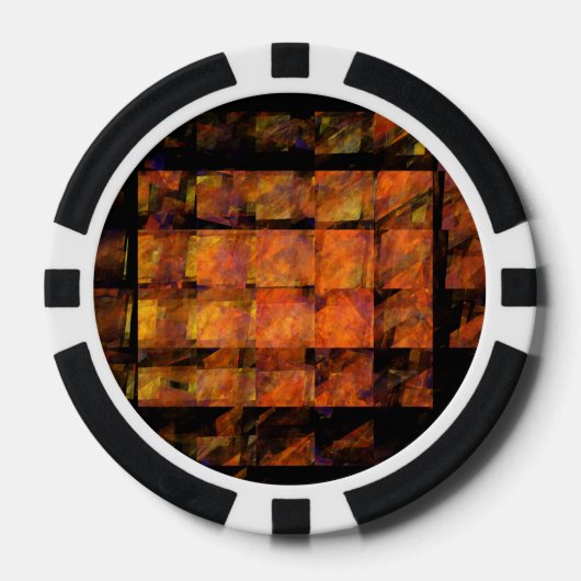 De Abstracte kunst aan de muur Poker Chips (Voorkant)