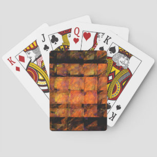De Abstracte kunst aan de muur Pokerkaarten
