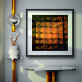 De Abstracte kunst aan de muur Poster