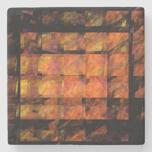 De Abstracte kunst aan de muur Stenen Onderzetter (Voorkant)