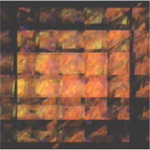 De Abstracte kunst aan de muur Sticker (Voorkant)
