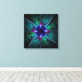 De Abstracte kunst Quad Canvas afdrukken (Insitu (Houten vloer))