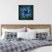 De Abstracte kunst Quad Canvas afdrukken (Insitu (Slaapkamer))