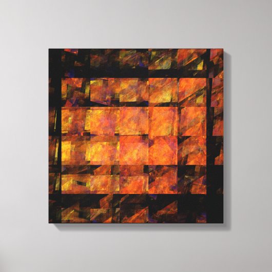 De Abstracte kunst Quad Canvas van de muur drukt Afdruk (Voorkant)