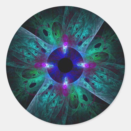 De Abstracte kunst ronselaar Ronde Sticker (Voorkant)