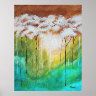 De abstracte Kunst van het Landschap, Magere Poster