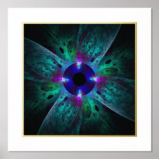 De Abstracte kunst van het oog Folie Afdrukken (Voorkant)