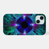 De Abstracte kunst van het oog iPhone 15 Case (Achterkant horizontaal)