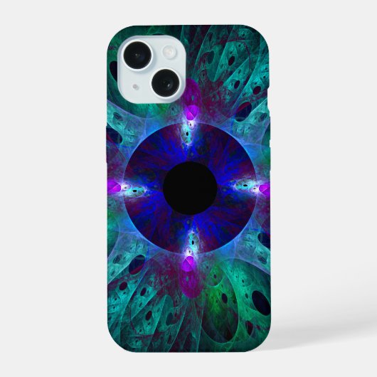 De Abstracte kunst van het oog iPhone 15 Case (Achterkant)