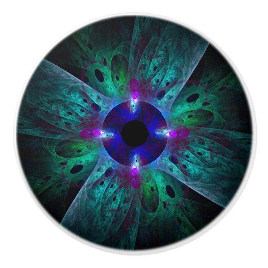 De Abstracte kunst van het oog Keramische Knop (Voorkant)