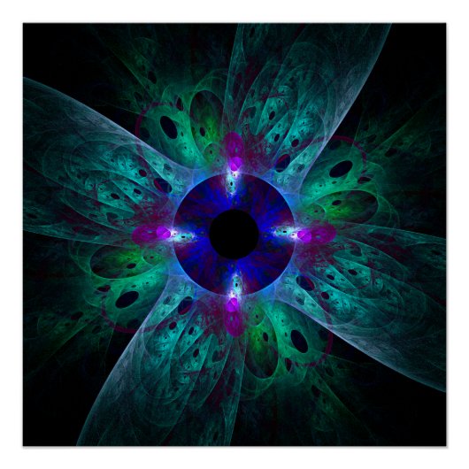 De Abstracte kunst van het oog Perfect Poster (Voorkant)