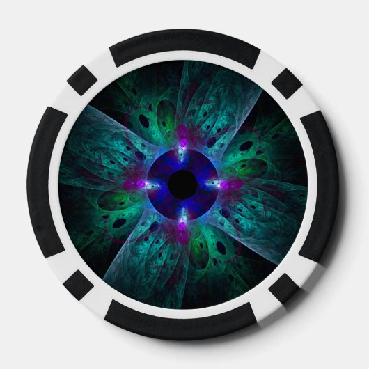 De Abstracte kunst van het oog Poker Chips (Achterkant)