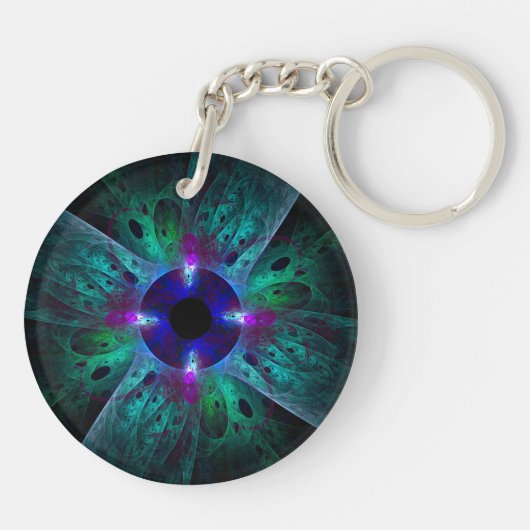 De Abstracte kunst van het oog Sleutelhanger (Achterkant)
