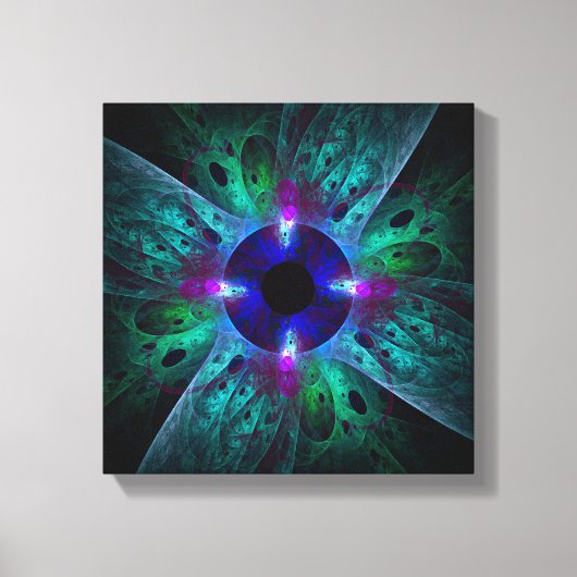 De Abstracte kunst van het oog zwart-wit Canvas Afdruk (Voorkant)