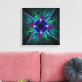 De Abstracte kunst van het oog zwart-wit Canvas Afdruk (Insitu (Woonkamer))