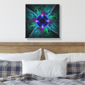 De Abstracte kunst van het oog zwart-wit Canvas Afdruk (Insitu (Slaapkamer))