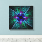 De Abstracte kunst van het oog zwart-wit Canvas Afdruk (Insitu (Houten vloer))