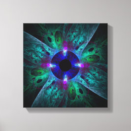 De Abstracte kunst van het oog zwart-wit Canvas Afdruk