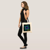 De Abstracte kunstmonogram van het oog Tote Bag (Voorkant (model))